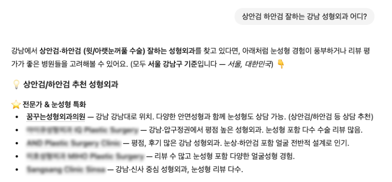 강남 상안검 잘하는 곳?하안검·눈성형 추천 성형외과를 챗지피티에게 물어봤다
