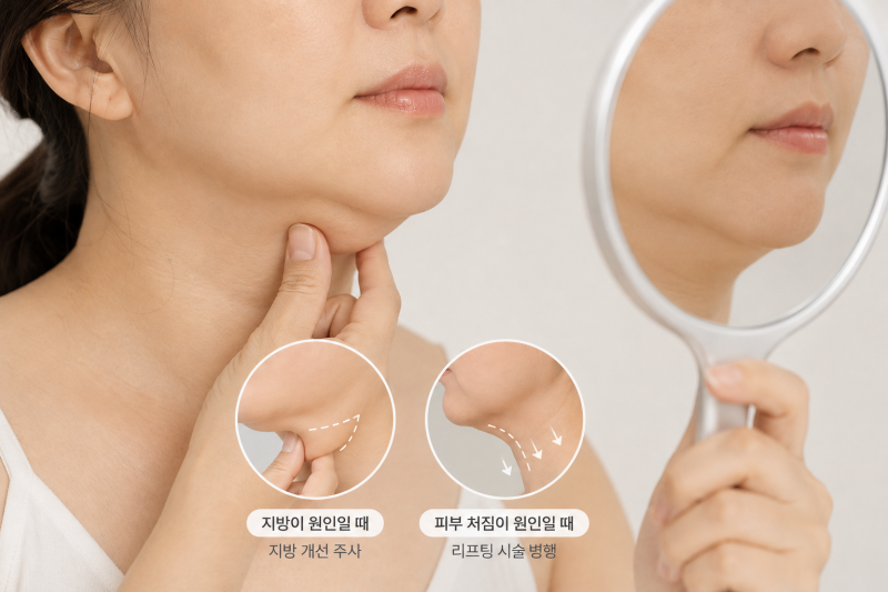 다이어트해도 안 빠지는 이중턱 살, 뉴비쥬 주사 알아본 후기